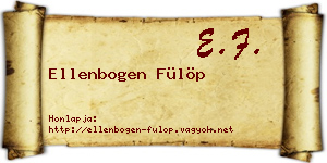 Ellenbogen Fülöp névjegykártya